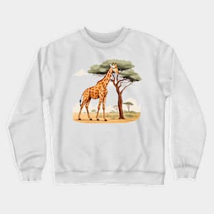 Watercolor Giraffe Crewneck Sweatshirt